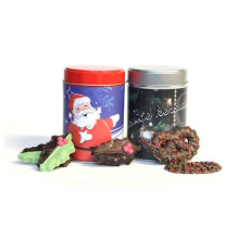 Blikje met kerst chocolade - Topgiving